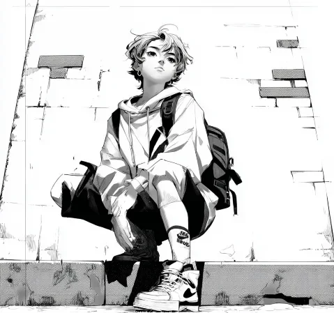 热血题材漫画封面，战斗场景中的少年角色